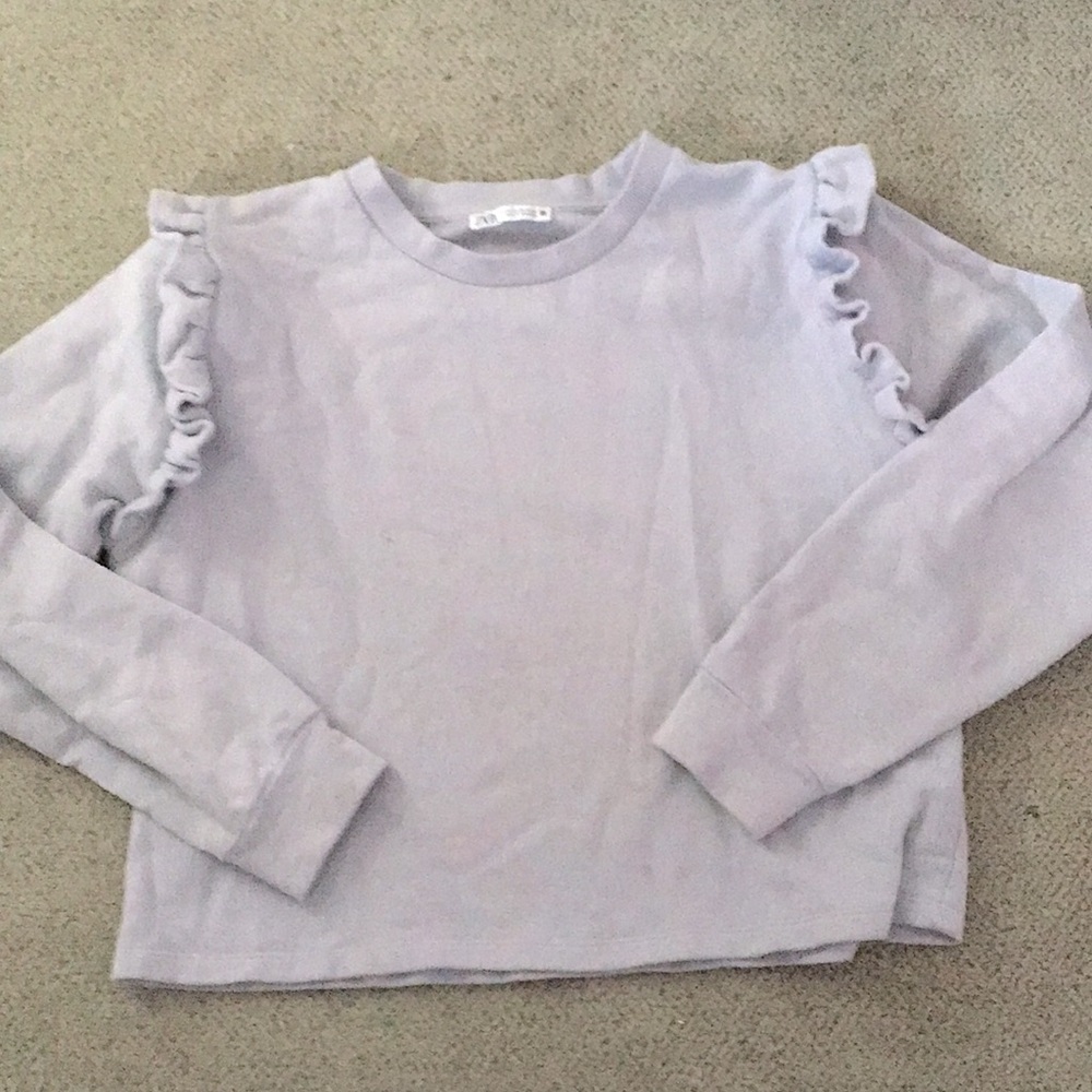 Zara ladies crop crew sweatshirt